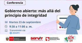 Conferencia online Gobierno abierto: Más allá del principio de integridad Secretaría de Integridad Pública