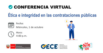 Conferencia online gratis "Ética e integridad en las contrataciones públicas" del OECE