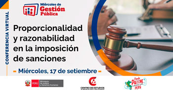  Conferencia online "Proporcionalidad y razonabilidad en la imposición de sanciones"
