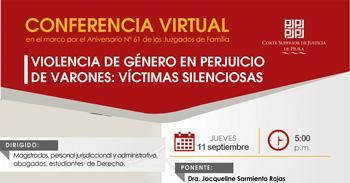  Conferencia online "Violencia de género en perjuicio de varones: Víctimas silenciosas"