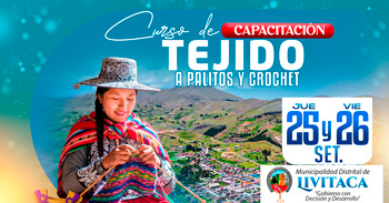  Curso Taller presencial de "Tejido a Palito y Crochet" de la Municipalidad de Livitaca