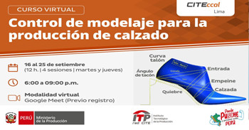  Curso virtual "Control de modelaje para la producción de calzado" de CITEccal Lima