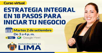  Curso online "Estrategia integral en 18 pasos para iniciar tu negocio" del Desarrollo Económico MML