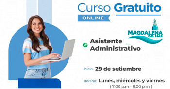  Curso online gratis "Asistente administrativo" de la Municipalidad de Magdalena del Mar