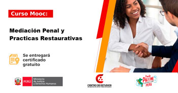  Curso online gratis: "Mediación Penal y Prácticas restaurativas" del Ministerio de Justicia