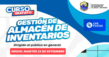  Curso online gratis "Gestión de almacenes e inventarios" de la Municipalidad de Carmen de la Legua Reynoso