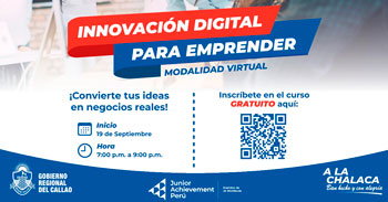  Curso online gratis "Innovación Digital para Emprender" del Gobierno Regional del Callao