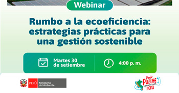  Curso online "Rumbo a la ecoeficiencia: estrategias prácticas para una gestión sosteniblequot;  del MINAM
