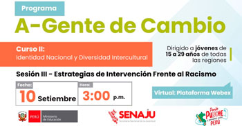  Evento "Sesión III de Estrategias de Intervención frente al Racismo del Programa A-Gente de Cambio"  