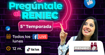 Evento online gratis "Pregúntale al RENIEC" 