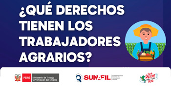 Evento online "¿Qué derechos tienen los trabajadores agrarios?"  de la SUNAFIL