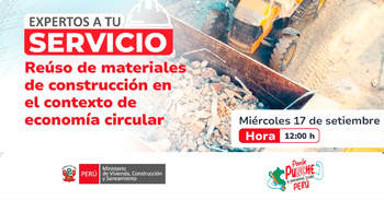  Evento virtual "Reúso de materiales de construcción en el contexto de economía circular" 