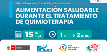  Capacitación online gratis sobre: "Alimentación Saludable durante el tratamiento de Quimioterapia" del INEN