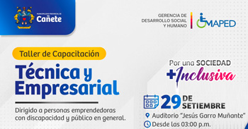  Taller de Capacitación "Técnica y Empresarial" Municipalidad Provincial de Cañete