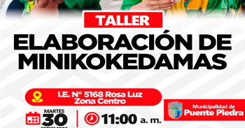  Taller presencial "Minikokedamas" de la Municipalidad de Puente Piedra
