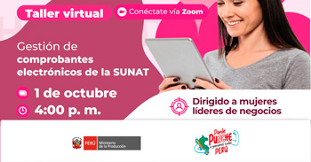  Taller online "Gestión de comprobantes electrónicos de la SUNAT" de PRODUCE