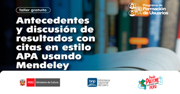  Taller online gratis "Antecedentes y discusión de resultados con citas en estilo APA usando Mendeley"