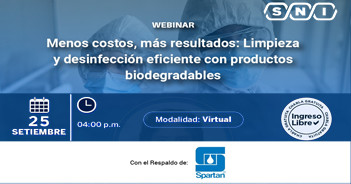  Webinar "Menos costos, más resultados: Limpieza y desinfección eficiente con productos biodegradables" 