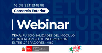  Webinar online "Funcionalidades del Módulo de Intercambio de Información entre Operadores (MIIO)"  