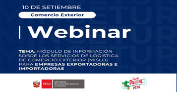  Webinar online "Módulo de información sobre los servicios de logística de comercio exterior (MISLO)" 