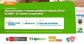  Capacitación presencial "Asociatividad y Financiamiento para el Éxito Global - El Modelo Cooperativo" 