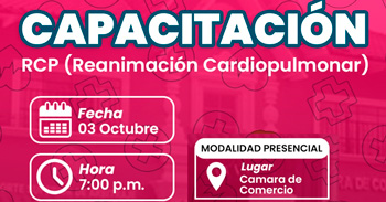  Capacitación presencial en RCP (Reanimación Cardiopulmonar) de la Cámara de Comercio de Huancayo