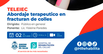  Capacitación virtual  "Abordaje terapéutico en fracturan de colles" de Hospital de Rehabilitación del Callao