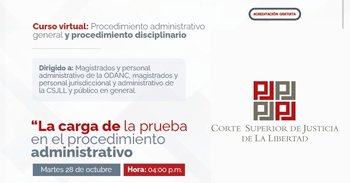 Capacitación online "La carga de La prueba en el procedimiento administrativo"