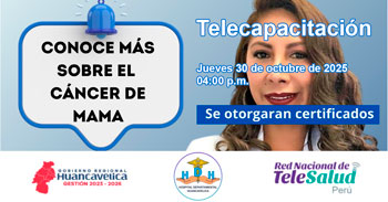  Capacitación online "Conoce más sobre el Cáncer de mama" del Hospital Departamental de Huancavelica