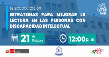  Capacitación online "Estrategias para mejorar la lectura en las personas con discapacidad intelectual" 