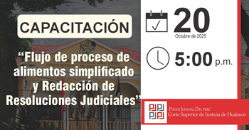  Capacitación online "Flujo de Proceso de Alimentos Simplificado y Redacción de Resoluciones Judiciales" 
