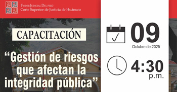  Capacitación online "Gestión de riesgos que afectan la integridad pública"