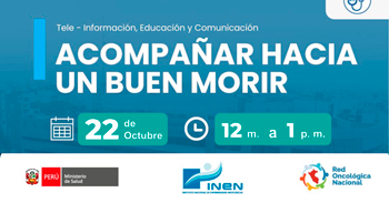  Capacitación online gratis "Acompañar hacia un buen morir" del INEN