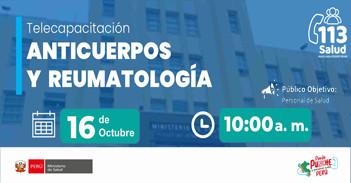  Capacitación online gratis "Anticuerpos y Reumatología"  del MINSA