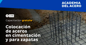  Capacitación online gratis "Colocación de aceros en cimentación y para zapatas" de Aceros Arequipa