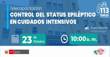  Capacitación online gratis "Control del Status Epiléptico en Cuidados Intensivos"  del MINSA