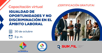  Capacitación online gratis "Igualdad de oportunidades y no discriminación en el ámbito laboral" 
