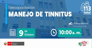  Capacitación online gratis "Manejo de Tinnitus"  del MINSA