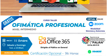 Capacitacion online gratis: "Ofimática Profesional - Nivel Intermedio"