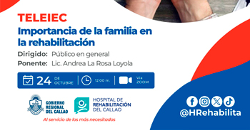  Capacitación virtual  Importancia de la familia en la rehabilitación  de Hospital de Rehabilitación del Callao