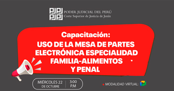  Capacitación online "Procedimiento Administrativo"  de la Corte Superior de Justicia de Junin