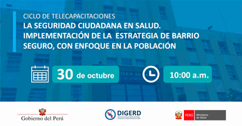  Capacitación online La seguridad ciudadana en salud. Implementación de la estrategia de barrio seguro