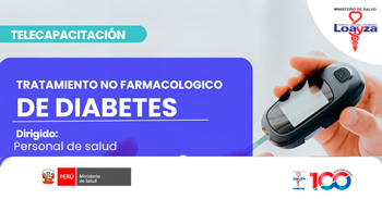  Capacitación online "Tratamiento no farmacológico de diabetes" del Hospital Nacional Arzobispo Loayza