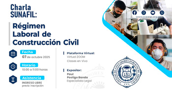  Charla online "Régimen Laboral de Construcción Civil" del Colegio de Contadores Públicos de Arequipa