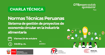  Charla online "Sistema de Gestión de Proyectos de Economía Circular en la Industria Alimentaria" 