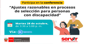 Conferencia online "Ajustes razonables en procesos de selección para personas con discapacidad"