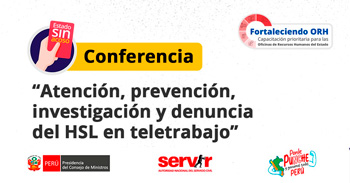  Conferencia online "Atención, prevención, investigación y denuncia del HSL en teletrabajo" 