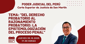 Conferencia online "Derecho probatoria al razonamiento probatorio: La epistemologización del proceso penal"