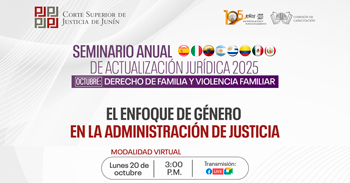  Conferencia online  "El enfoque de género en la administración de justicia" 