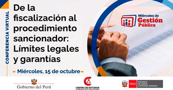 Conferencia online "De la fiscalización al procedimiento sancionador: Límites legales y garantías" 
